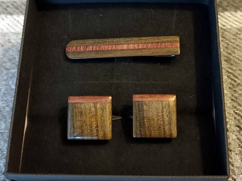 Tie Slide and Cufflink Set 001